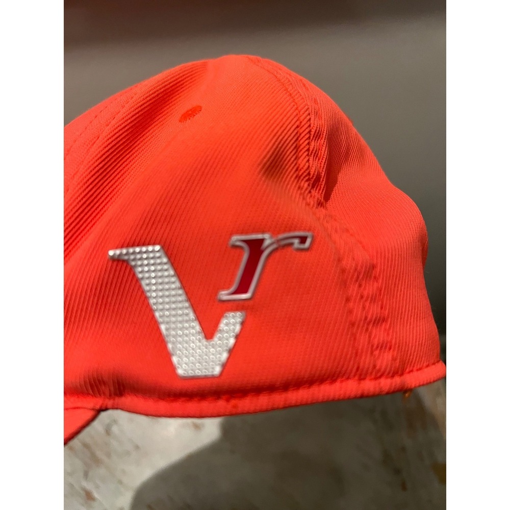 Nike Golf 20XI Flexfit Hat Neon Orange Crimson VR Logo Swoosh Cap Womens - Picture 5 of 7